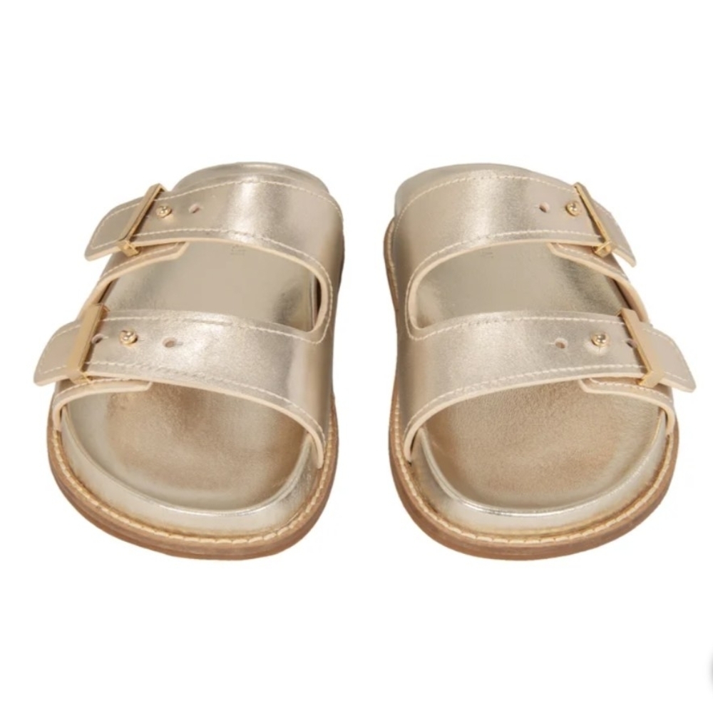 New Cole Haan Women's Marisol Footbed Sandals Gold Size 9 - Picture 5 of 7